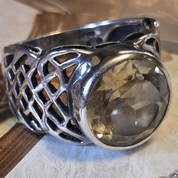 RARE Silpada Sterling Silver & Citrine Ring